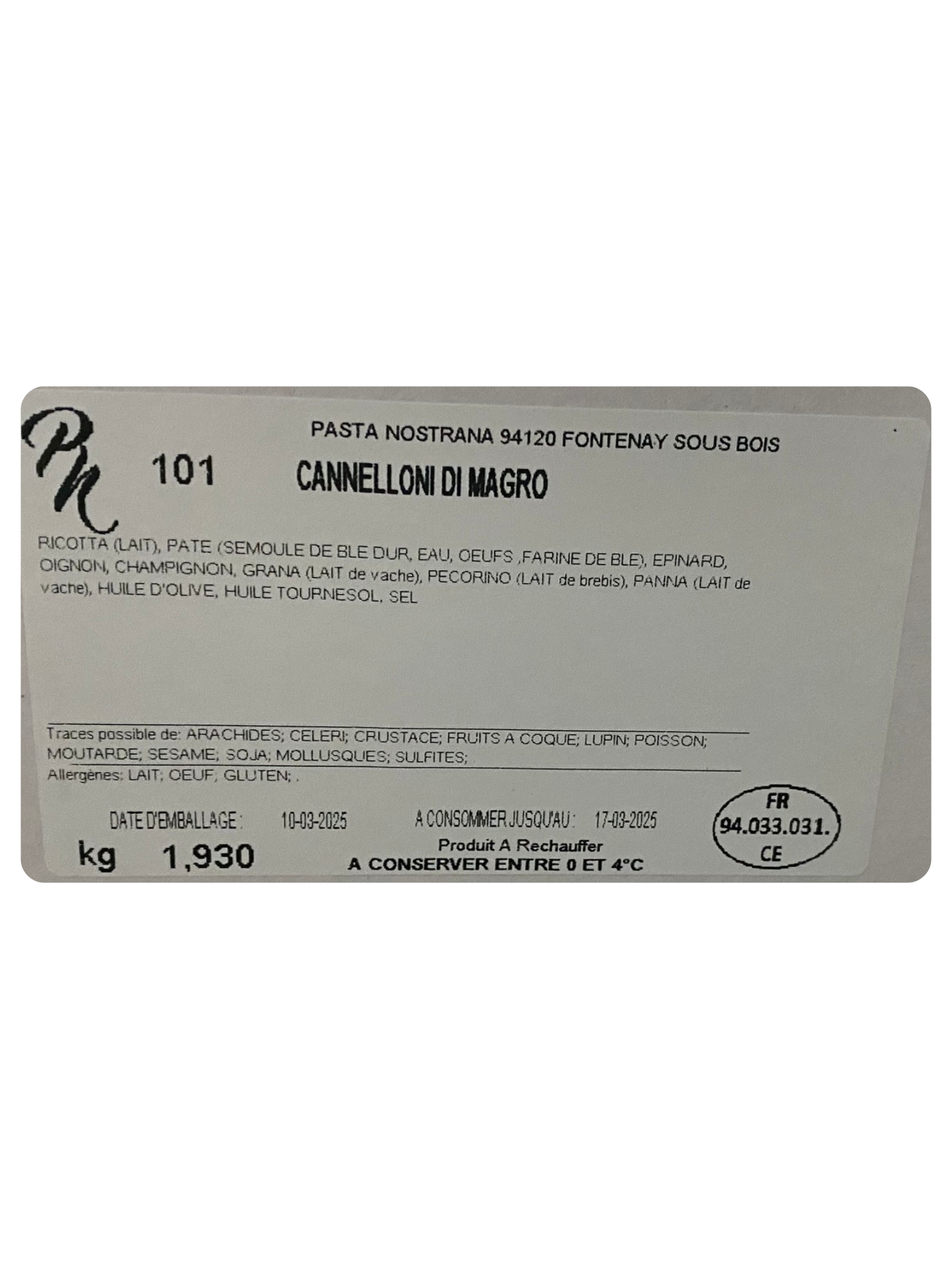 CANNELLONI DI MAGRO
